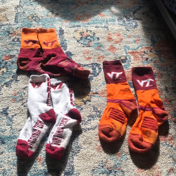 Other - BUNDLE: 3 pairs of Virginia Tech socks